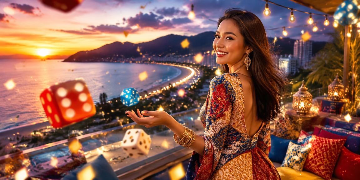 Permainan dadu di Penang dengan suasana tempatan Malaysia